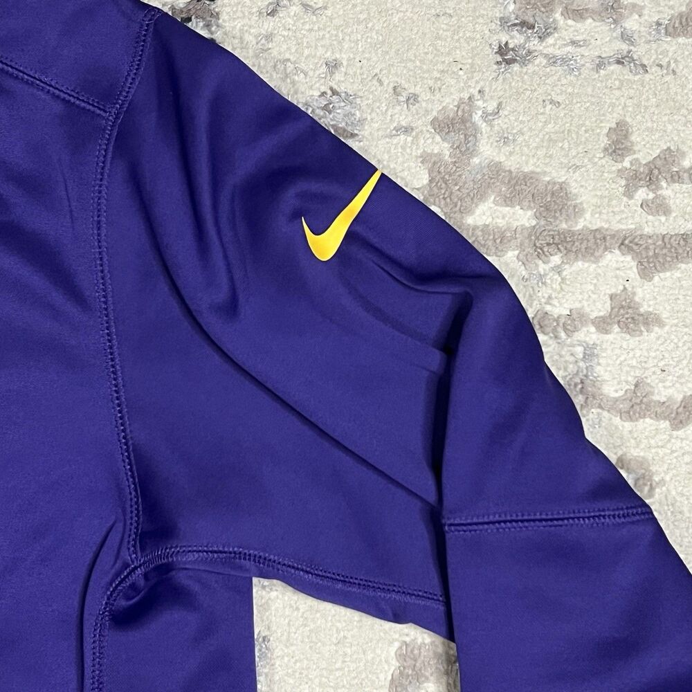 Minnesota Vikings Hoodie Mens 2XL Purple Nike On Field Dri Fit Full Zip NFL - Picture 2 of 11